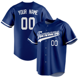 Custom Royal Blue & Black Colors Design Sports Baseball Jersey