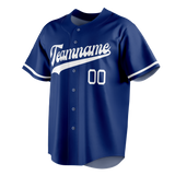 Custom Royal Blue & Black Colors Design Sports Baseball Jersey BB01KCR021901