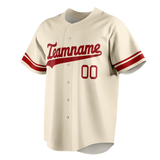 Custom Cream & Maroon Colors Design Sports Baseball Jersey BB01LAA010508