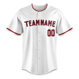 Custom White & Maroon Colors Design Sports Baseball Jersey BB01LAA020208