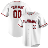 Custom White & Maroon Colors Design Sports Baseball Jersey BB01LAA020208