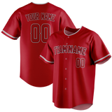 Custom Maroon & White Colors Design Sports Baseball Jersey