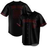 Custom Black & Maroon Colors Design Sports Baseball Jersey