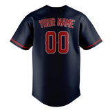 Custom Navy Blue & Maroon Colors Design Sports Baseball Jersey BB01LAA071808