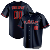 Custom Navy Blue & Maroon Colors Design Sports Baseball Jersey