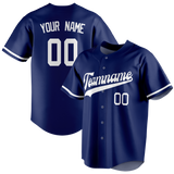 Custom Royal Blue & Black Colors Design Sports Baseball Jersey