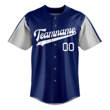 Custom Royal Blue & Silver Colors Design Sports Baseball Jersey BB01LAD051904