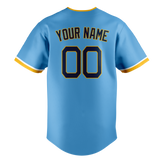 Custom Blue & Yellow Colors Design Sports Baseball Jersey BB01MB022012