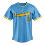 Custom Blue & Yellow Colors Design Sports Baseball Jersey BB01MB022012