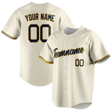 Custom Cream & Navy Blue Colors Design Sports Baseball Jersey BB01MB040518