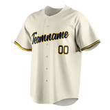 Custom Cream & Navy Blue Colors Design Sports Baseball Jersey BB01MB040518