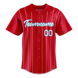 Custom Red & White Colors Design Sports Baseball Jersey BB01MM010902