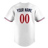 Custom White & Red Colors Design Sports Baseball Jersey BB01MT010209