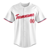 Custom White & Red Colors Design Sports Baseball Jersey BB01MT010209