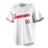 Custom White & Red Colors Design Sports Baseball Jersey BB01MT010209