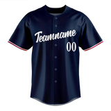 Custom Navy Blue & White Colors Design Sports Baseball Jersey BB01MT021802