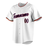 Custom White & Navy Blue Colors Design Sports Baseball Jersey BB01MT060218