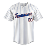 Custom White & Navy Blue Colors Design Sports Baseball Jersey BB01NYM010218