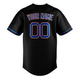 Custom Black & Royal Blue Colors Design Sports Baseball Jersey BB01NYM020119