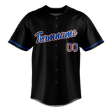 Custom Black & Royal Blue Colors Design Sports Baseball Jersey BB01NYM020119