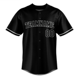 Custom Black & Silver Colors Design Sports Baseball Jersey BB01NYY050104