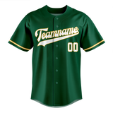 Custom Kelly Green & White Colors Design Sports Baseball Jersey BB01OA021502