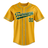 Custom Yellow & Kelly Green Colors Design Sports Baseball Jersey BB01OA031215