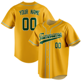 Custom Yellow & Kelly Green Colors Design Sports Baseball Jersey