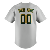 Custom Silver & Kelly Green Colors Design Sports Baseball Jersey BB01OA040415