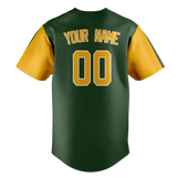 Custom Kelly Green & Yellow Colors Design Sports Baseball Jersey BB01OA051512