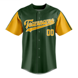 Custom Kelly Green & Yellow Colors Design Sports Baseball Jersey BB01OA051512