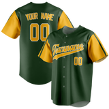 Custom Kelly Green & Yellow Colors Design Sports Baseball Jersey BB01OA051512