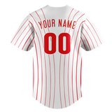 Custom White & Red Colors Design Sports Baseball Jersey BB01PP010209