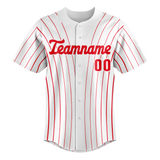 Custom White & Red Colors Design Sports Baseball Jersey BB01PP010209