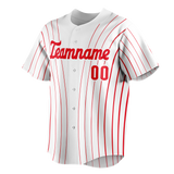 Custom White & Red Colors Design Sports Baseball Jersey BB01PP010209