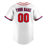 Custom White & Red Colors Design Sports Baseball Jersey BB01PP020209