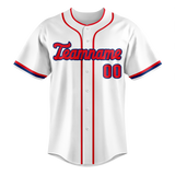 Custom White & Red Colors Design Sports Baseball Jersey BB01PP020209