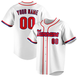 Custom White & Red Colors Design Sports Baseball Jersey BB01PP020209