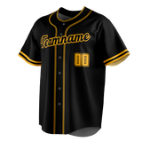 Custom Black & Gold Colors Design Sports Baseball Jersey BB01PP030113