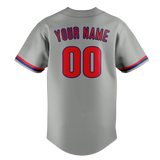 Custom Gray & Red Colors Design Sports Baseball Jersey BB01PP030309