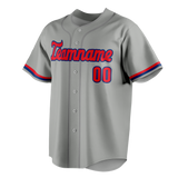 Custom Gray & Red Colors Design Sports Baseball Jersey BB01PP030309