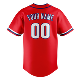 Custom Red & White Colors Design Sports Baseball Jersey BB01PP040902