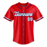 Custom Red & White Colors Design Sports Baseball Jersey BB01PP040902