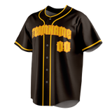 Custom Brown & Gold Colors Design Sports Baseball Jersey BB01SDP030713