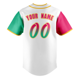 Custom White & Pink Colors Design Sports Baseball Jersey BB01SDP040225