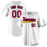 Custom White & Red Colors Design Sports Baseball Jersey BB01SLC010209