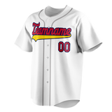 Custom White & Red Colors Design Sports Baseball Jersey BB01SLC010209