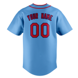 Custom Light Blue & Red Colors Design Sports Baseball Jersey BB01SLC042109