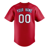 Custom Red & White Colors Design Sports Baseball Jersey BB01SLC050902