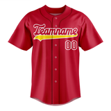 Custom Red & White Colors Design Sports Baseball Jersey BB01SLC050902